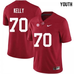 NCAA Youth Alabama Crimson Tide #70 Ryan Kelly Stitched College Nike Authentic Crimson Football Jersey MF17F73UH